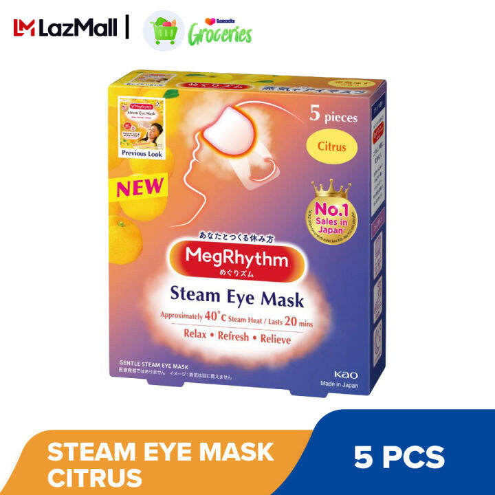 MegRhythm Steam Eye Mask Citrus 5p | Lazada