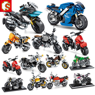Sembo Blocks Moto Sets Motorcycle Racing Off Road Vehicle Model Building Bricks Speed Champions Sports City Motorbike