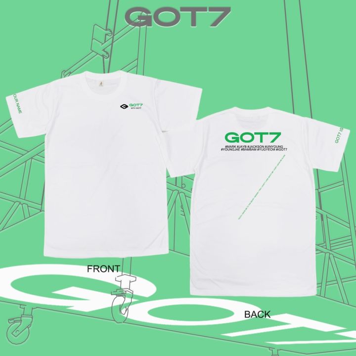 เสื้อยืดสกรีน-new-got7-ปักแขน-cotton100-fanmade-เสื้อยืด-เสื้อเบลาส์