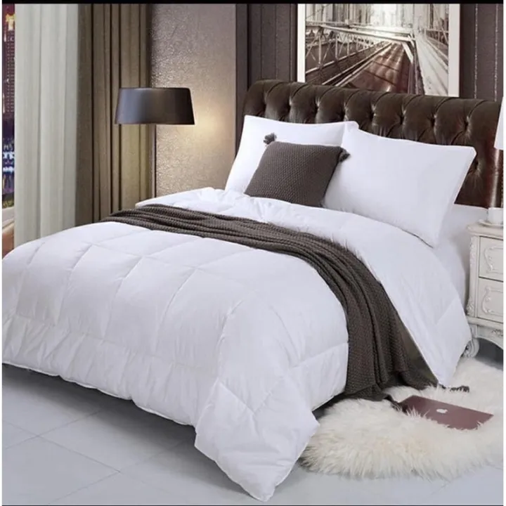 Thick Plain White Duvet Filler Comforter ， Us Cotton Plain White 4In1