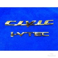 โลโก้ civic และ ivtec สีทอง สำหรับ civic FD