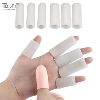 ☁ 10pcs Soft Silicone Finger Protector Gel Tubes Little Toe Protector Corn Pain Relief Sleeve Cover Toe Separators Foot Care Tool