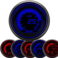 2 "52มม. รถ Digital Turbo Boost Gauge PSI อุณหภูมิน้ำน้ำมัน Temp เครื่องวัดความดันน้ำมันโวลต์มิเตอร์ Tachometer Rpm เมตร Tacom