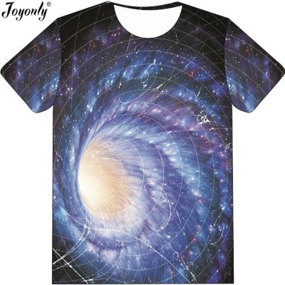 Joyonly 2019 Summer Boys Girl Short Sleeves T Shirts Galaxy Space Vortex Mosaic 3D Print Tee Tops Children Funny T-shirt Clothes