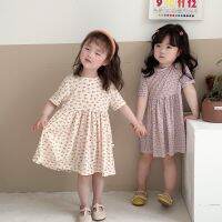 Girls Baby Floral Dress 2023 Summer Clothes Printing Short Sleeve Skirts Infantil New Designer Thin Soft Princess Style Dresses  by Hs2023