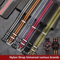 For Omega Casio Rolex Seiko TUDOR Nylon Strap French Troops Parachute Bag Elastic Woven Watch Band Military Bracelet 20mm 22mm