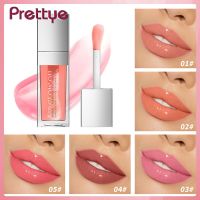 Prettye Hellokiss น้ำน้ำมันทาริมฝีปากใสคงทนมอยส์เจอไรเซอร์ไม่ริ้วรอยริมฝีปากลิปเคลือบริมฝีปากสีนู้ดลิปกลอสแก้วลิปสติกเจลลี่เมคอัพ