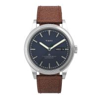 Timex TW2U91000 Heritage นาฬิกาข้อมือผู้ชาย Automatic สายหนังสีน้ำตาล