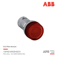 ABB CL2-523R ไพล็อทแลมป์ 22mm 230VAC, ABB Pilot lamp 22mm Red