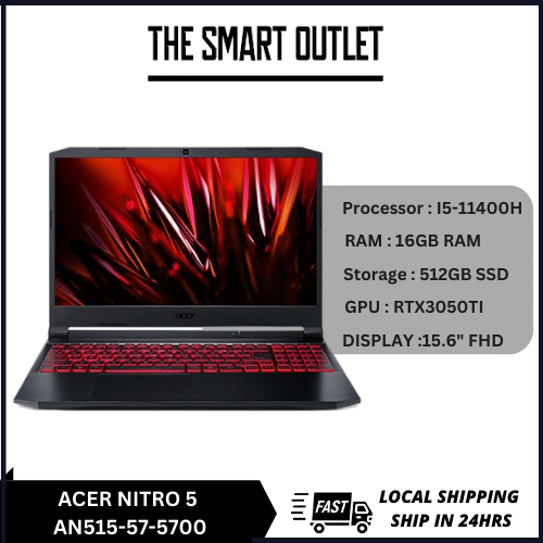 Acer Nitro 5 - 15.6 Laptop Intel Core i5-11400H 2.70GHz 16GB RAM