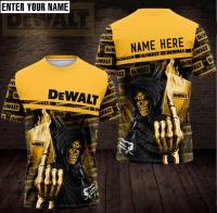 PERSONALIZED NAME Dewalt Skull 3D MEN WOMEN TSHIRT