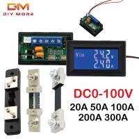 แอมมิเตอร์กระแสตรงโวลต์มิเตอร์แอมป์ไฟฟ้าดิจิตัล DC 0-100V แผงเครื่องวัดค่ามิเตอร์ปัจจุบันแอมแปร์แรงดันไฟฟ้า LED คู่พร้อมสวิตช์