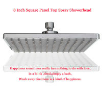 High Pressure Shower Head 8 Inch Large Flow Rainfall Ceiling Mounted Shower Square Abs Thicken Top Spray Bathroom Accessories