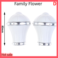 Family Flower Flash Sale 2pcs ม่านก้านหมวกสวมพลาสติกวินเทจ drapery rail ปลายพลาสติก