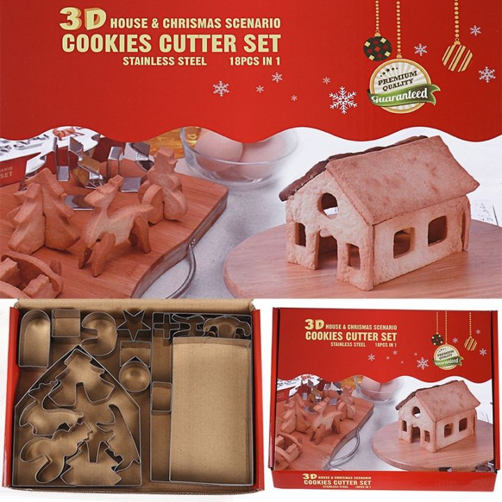 18pcs-3d-gingerbread-house-stainless-steel-christmas-scenario-cookie-cutters-set-biscuit-mold-fondant-cutter-baking-tool