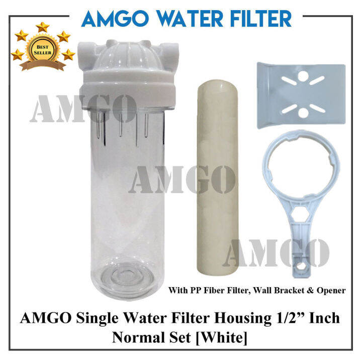 AMGO 1/2" inch Single Water Filter Normal Set Single Filter,Water