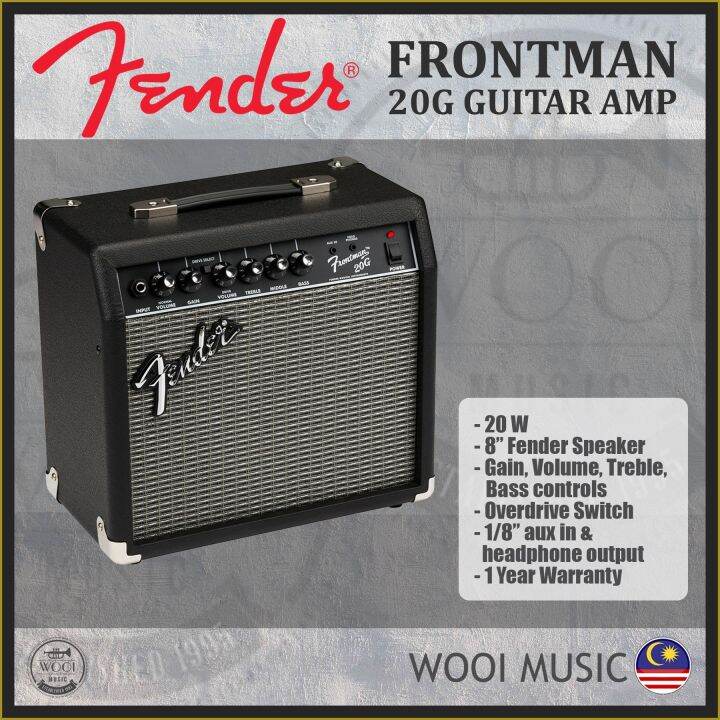 Fender Frontman 20G Electric Guitar Combo Amp / Guitar Amplifier 1x8 ...