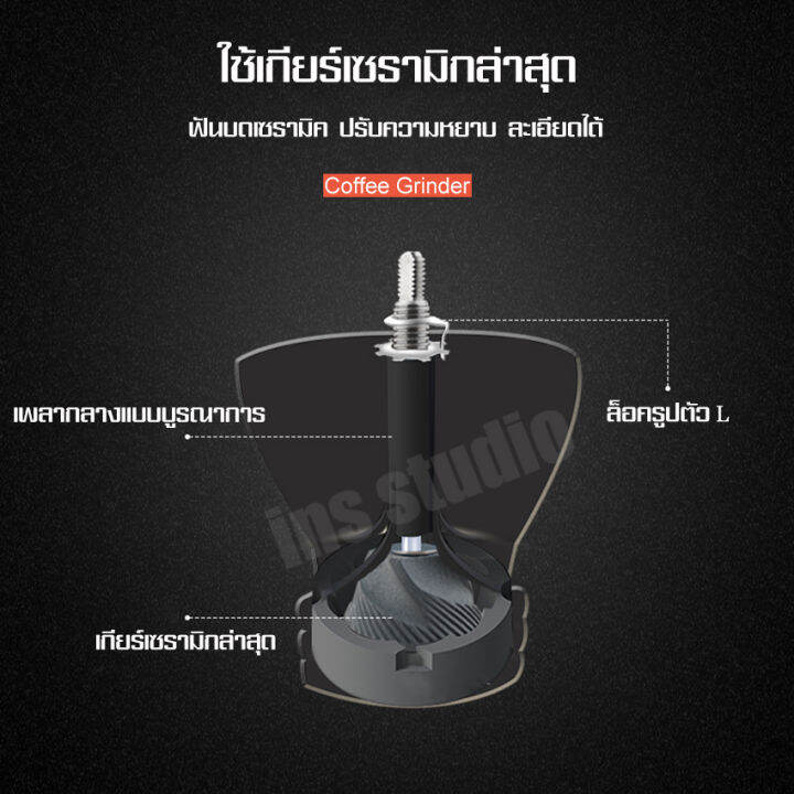 อเนกประสงค์-เครื่องบดกาแฟพกพา-เครื่องบดกาแฟด้วยมือ-เครื่องปั่นเมล็ดกาแฟ-เครื่องป่นเซรามิก-coffee-grinder-แบบมือหมุน-บดยา-บดเครื่องเทศ-เครื่องเตรียมเมล็ดกาแฟ-เครื่องบด-espresso-เครื่องทำกาแฟ-บดสมุนไพร-