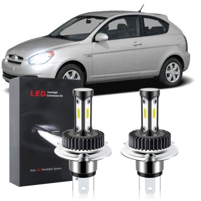 หลอดไฟหน้ารถยนต์ LED T12 6000K สีขาว แบบเปลี่ยน สําหรับ Hyundai Accent (MC) 2007 2008 2009 2010 2011 (1 คู่) 2PCS