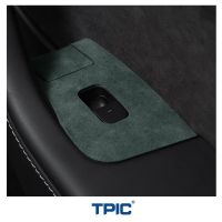 TPIC Alcantara สำหรับ Tesla รุ่น3 Y 2019-2023สวิตช์ปุ่มที่ยกหน้าต่างตกแต่งฝาครอบสติกเกอร์ตกแต่งรถยนต์