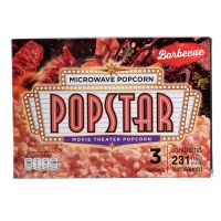 Popstar Microwave Popcorn with Barbecue Flavour ป๊อปสตาร์ ป๊อปคอร์น ไมโครเวฟ รสบาร์บีคิว 231g.