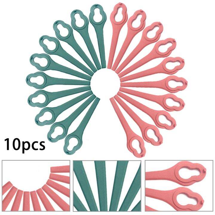10ชิ้นใบมีดพลาสติกสำหรับ-aldi-ferrex-far-20-1-20โวลต์-40โวลต์เครื่องตัดหญ้าไร้สายเครื่องเหลาแปรงเครื่องตัดญ้า