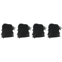 Black Flocking Cloth Jewelry Pouches/Drawstring Flocking cloth Bag Drawstring Jewellery Bag Drawstring Gift Bag (100 Pcs) 3 inch x 4 inch