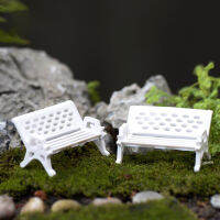 WORE 3Pcs Mini Bench Chairs Park Seat Garden Miniatures Micro Landscape Decoration