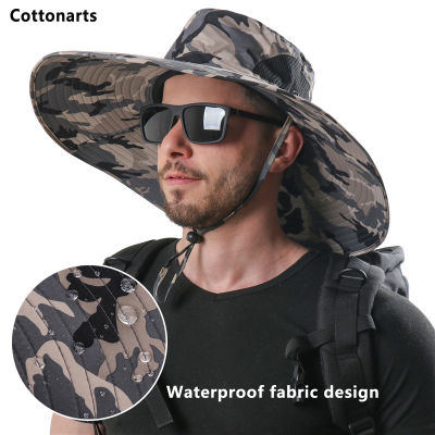 [hot]15CM Oversized Brim Sun Hat Summer Anti-UV Fishing Hats Bucket Hat Mens Outdoor Travel Breathable Mesh Shade Caps Sombreros De