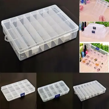 15/10/24 Slots Clear Plastic Jewelry Storage Box Detachable Jewelry Beads  Earrings Storage Containers Case Nail Art Craft Rhinestone Organizer With  Ad