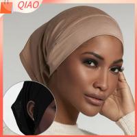 QIAO สำหรับ hijabs อุปกรณ์เสริมเสริม พร้อมส่ง ฮิญาบของผู้หญิง ใต้ฝามีรูหู หมวกคลุมฮิญาบ หมวกผ้าพันคออิสลาม