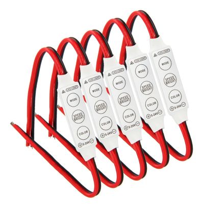 5 X 12V Wired Control Module with Strobe Flash For Car or Household LED Strip/Bulbs