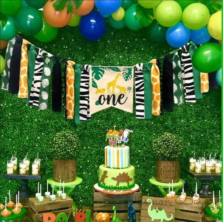 Safari Jungle wild 1st birthday jungle banner animal theme party ...