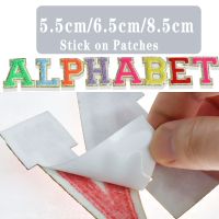 A-Z 26pc Stick on Chenille Patches 5.5cm/6.5cm/8.0cm Embroidery Patch Alphabet Letters Set For Clothing Bag in stock