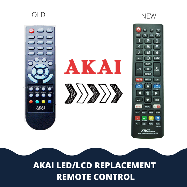 AKAI ALT2202 LED/LCD COBY TV REMOTE CONTROL [REPLACEMENT] Lazada