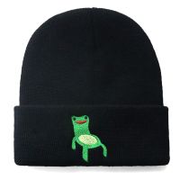 Froggy Chair Embroidery Beanie Men Women Knit Hat Games Skullies Warm Winter Unisex Ski Hip Hop Outdoor Caps