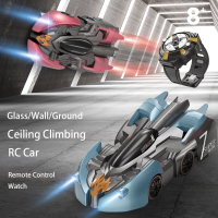 2.4G Wall Climbing RC รถไฟฟ้า360หมุน Stunt RC รถ Antigravity เครื่องของเล่นรถยนต์พร้อมรีโมทคอนล