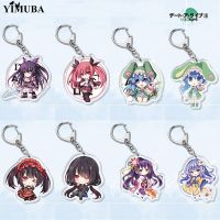 Japan Anime Date A Live Collection Cosplay Keychain Tokisaki Kurumi Yatogami Toka Himekawa Yoshino Acrylic Keyring Friends Gift Nails Screws Fasteners