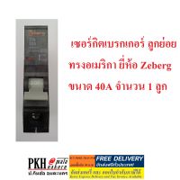 เซอร์กิตเบรกเกอร์ ลูกย่อย ทรงอเมริกา มี มอก. เลือกได้ 10A,16A,20A,32A และ 40A ยี่ห้อ Zeberg ติดตั้งง่าย จำนวน 1 อัน