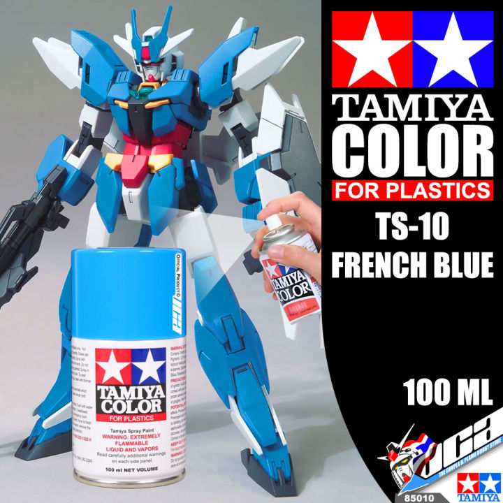 tamiya-85010-ts-10-french-blue-color-spray-paint-can-100ml-for-plastic-model-toy-สีสเปรย์ทามิย่า-พ่นโมเดล-โมเดล-vca-gundam