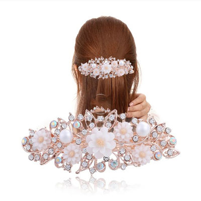 Hair Accessories Rhinestone Flower Hairpin Simple Adult Bobby Pin Headdress Card Issuance