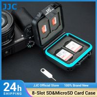 JJC SD Card Case Micro SD Card Holder with Card Removal Tool Hard Shell Waterproof Storage Box for 4 SD amp; 4 Micro SD/TF Cards