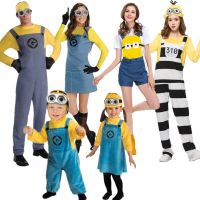 ชุดฮาโลวีนเด็กชุดคอสเพลย์มินเนี่ยนการ์ตูนอะนิเมะ Despicable Me เครื่องแต่งกายสำหรับผู้ใหญ่