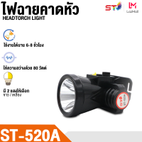 ST ไฟฉายคาดหัว แบตเตอรี่ลิเธียม ST-520A ขนาดเล็ก ไฟฉายติดศรีษะ ไฟฉายติดหน้าผาก หัวไฟ กรีดยาง ส่องสัตว์ จับกบ จับแมลง หาปลา ตกปลา