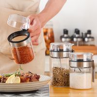 hotx【DT】 YOMDID Seasoning Pot Glass Bottle Condiment Storage Pepper Flavoring With Lid Supplies