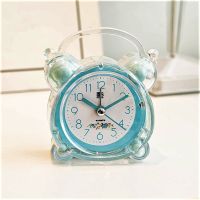 [Fast delivery] what you mute scanning the small alarm clock with night-light dormitory students desktop pointer alarm desk desk quartz clock