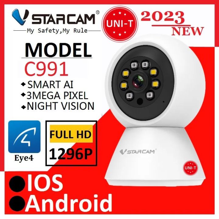 vstarcam-c991-ใหม่ล่าสุด-2023-กล้องวงจรปิดไร้สาย-ความละเอียด-3-ล้านพิกเซล-1296p-indoor-มีระบบ-ai-คนตรวจจับสัญญาณเตือน