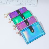 ♤ Simple Women Laser Colorful Casual Short Wallet Credit Card Holder Bags Money Bag Purse