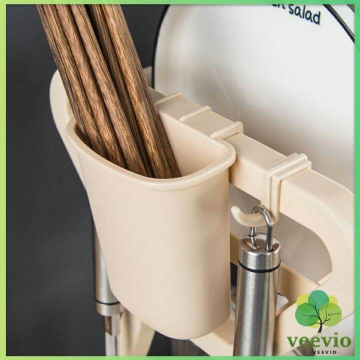 ชั้นวางจานอเนกประสงค์-ชั้นวางจาน-พลาสติก-ย้ายง่าย-drain-bowl-rack-สปอตสินค้า-veevio