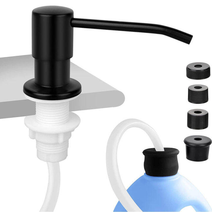 Kitchen Sink Soap Dispenser Extension Tube Stainless Steel Press Pump